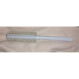 Vntg Goody Brush Blow Styling Square Grip Ball Tip Bristles Round Light Blu 1988